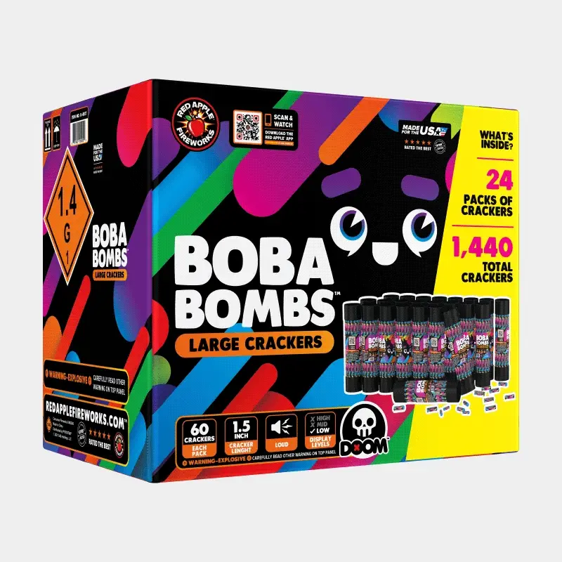 Boba-Bombs™ 60 Shot M-1000 Cracker Pipe Style - Image 3