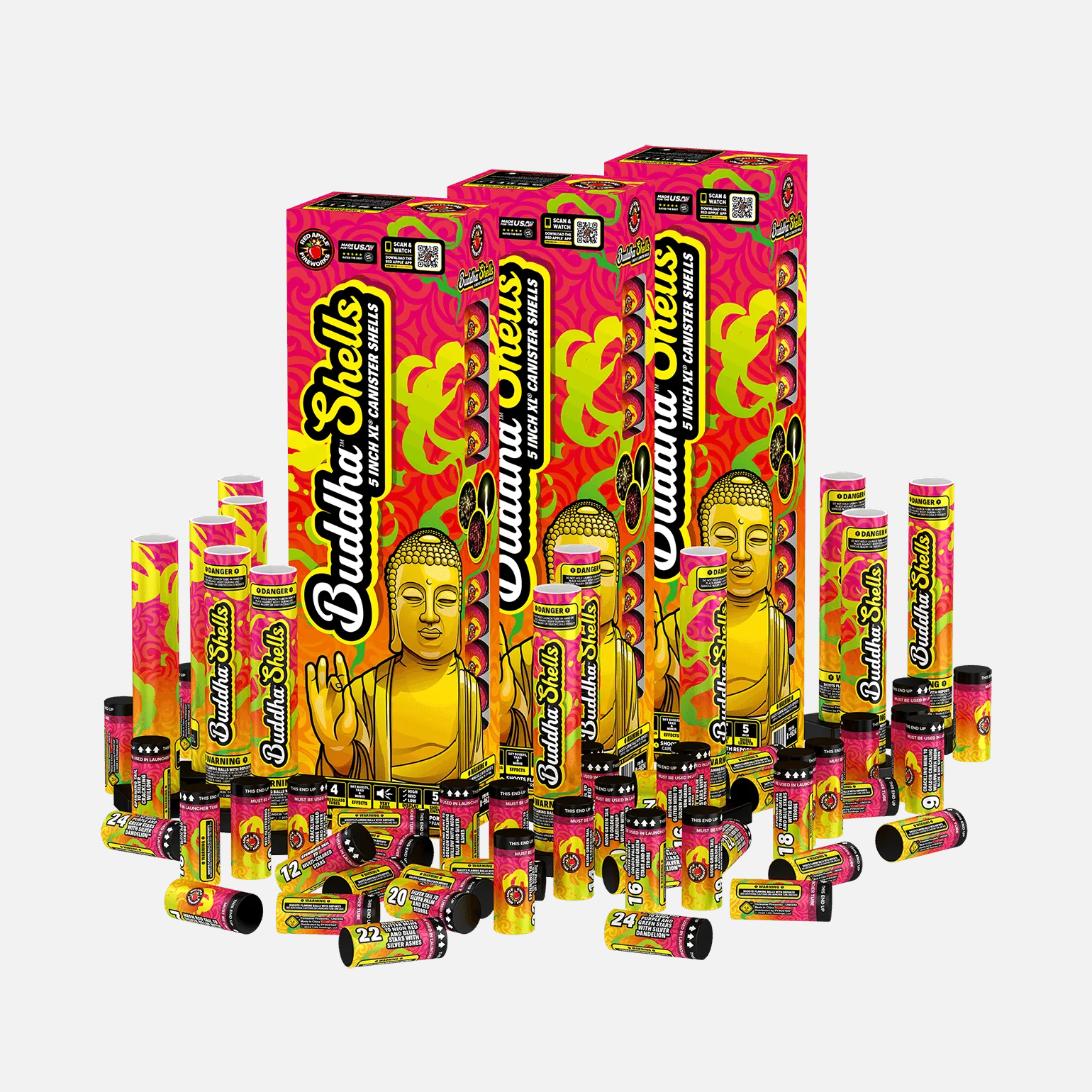 Buddha™ Shells 24 Shot 5" XL® Canister Shells - Image 4