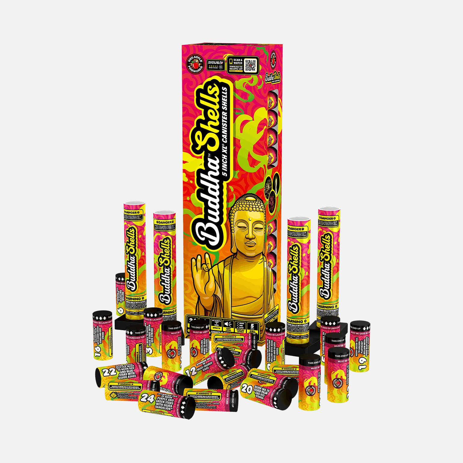 Buddha™ Shells 24 Shot 5" XL® Canister Shells - Image 5