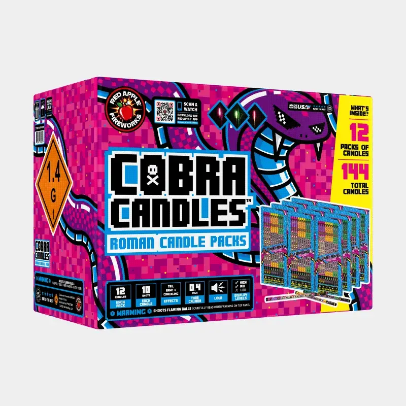 Cobra™ Candles 10 Shots Roman Candle Packs - Image 3