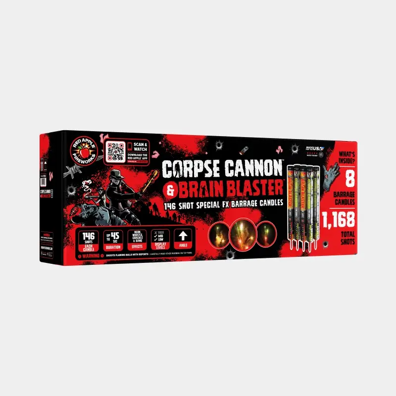 Corpse Cannon™ & Brain Blaster™ 146-Shots Barrage Candles - Image 3