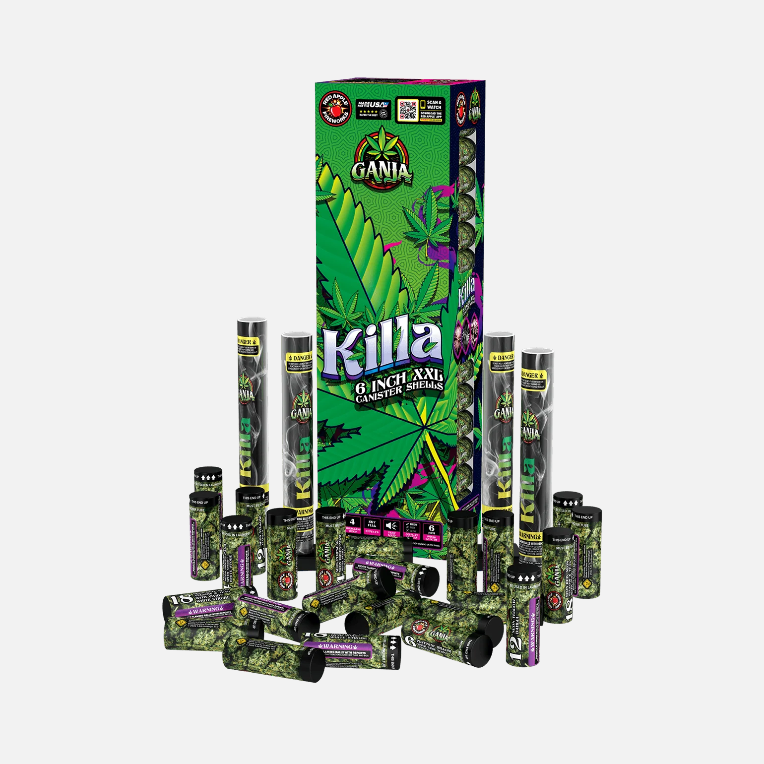 Ganja® Killa 24 Shot 6-Inch XXL™ Canister Shells - Image 5
