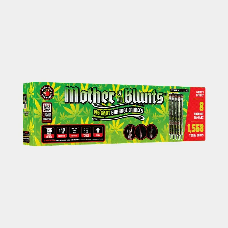 Mother Of All Blunts® 196 Shots Barrage Candles - Image 3