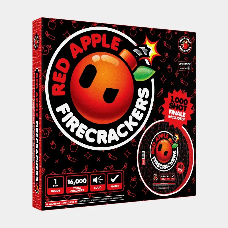 Red Apple® Bombs 16,000 Roll Flash Crackers with 1,000 Shot Finale - Image 3